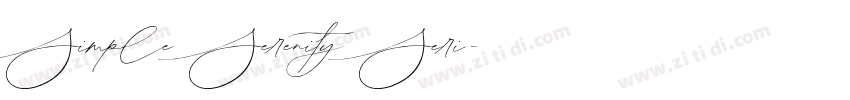 Simple Serenity Seri字体转换
